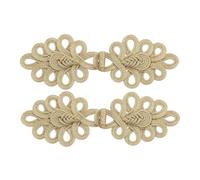 SEWOART 2pcs Ornate Frog Closure Buttons Vintage Chinese Knot Design Decorative Fasteners for Coats Scarves DIY Sewing Garment Accessories