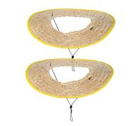 SEWOART 2pcs Outdoor Hard Hat Sun Visor Wide Brim Straw Hat Shield for Construction Workers Breathable UV Protection for Outdoor Labor Secure and Stable Attachment