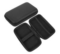 SEWOART 2pcs Portable Electronic Organizer Bag with Multi-Compartment Design for Travel Cable Storage Pouch for Chargers USB Cables Power Adapters Memory Cards Black Compact Case