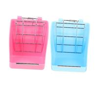 SEWOART 2pcs Rabbit Hay Feeder Bunny Holder Fence Design Pet Cage Holder Reduces Waste Clean Tidy Cages