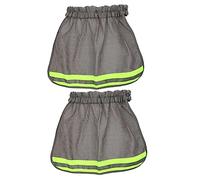 SEWOART 2pcs Reflective Mesh Hard Hat Neck Shade with Sun Shield for Construction Workers, Breathable Safety Helmet Accessory for Outdoor Work, Gray