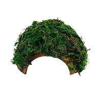SEWOART 2pcs Reptile Hideout and Basking Platform for Hamsters Lizards and Tortoises Multi-functional Green Cave Shelter for Cozy Hiding and Resting Terrariums