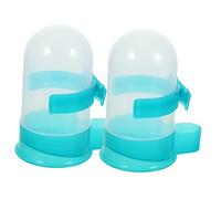 SEWOART 2pcs Small Green Pet Water Holder Lightweight Plastic Automatic Waterer for Pigeons Parrots Easy to Clean Suitable for Home Outdoor Use