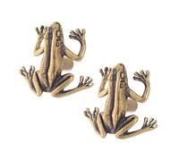 SEWOART 2pcs Solid Brass Frog-Shaped Cabinet Knobs Drawer Pulls for Bedroom Wardrobe Dresser Cupboard with Easy Installation Decorative Hardware for Home Furniture