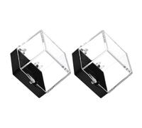 SEWOART 2pcs Specimen Display Case Plastic Square Box for Mineral Specimens and Crayons, Unobstructed Viewing, Spacious Interior, Organising Storage