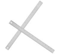 SEWOART 2pcs Stainless Steel Precision Ruler with Comfortable Grip and Wear Resistant Finish, Engineer Scale Ruler for Architects and Carpenters, for Classrooms and Homes