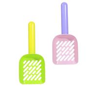 SEWOART 2Pcs Sturdy Cat Litter Scooper Thickened Plastic Poop Filter for Easy Pet Cleaning Random Color Durable Cat Litter Tray Scoop High Grade Material for Various