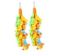 SEWOART 2pcs Swing Small Parrot Hamster Chew Bird Indoor Guinea Pig Teething Chewing Climbing Bridge Plaything Bird Cage Biting Bird Bite Pet Cloth