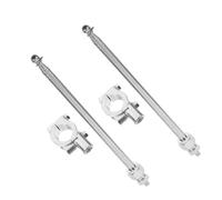 SEWOART 2pcs Telescopic Steel Bike Flag Pole with Aluminum Base 1.2m Adjustable Handlebar Flag Holder for Mountain Bike and Motorcycle Off-road Riding Accessories