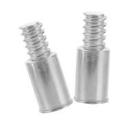 SEWOART 2Pcs Thread Tip Replacement, Threaded Tip Repair Extension Pole Adapter Metal Handle End for Mop Broom Brush