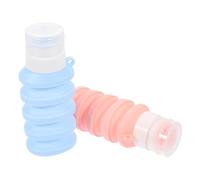 SEWOART 2pcs Travel Essential Collapsible Silicone Shampoo Bottles Leakproof Refill Bottles Flip Top for Toiletries