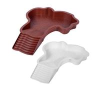 SEWOART 2PCS Turtle Bath Tub with Non-slip Ramp and Integrated Basking Platform Multifunctional Water and Land Dual-use Reptile Pool for Semi-aquatic Turtles Clean Material Feeding and