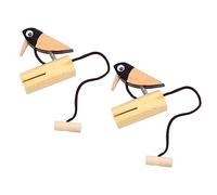 SEWOART 2Pcs Woodpecker Shape Musical Instruments for Early Education Percussion Smooth Surface Engaging Sound Barrel for Music Teaching and Creative Play