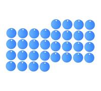 SEWOART 2sets Pet Tag Blanks DIY Id Tags Anodised Aluminium Puppy Style Round Pet Pendent 16pcs*2