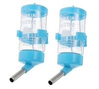 SEWOART 2sets Practical Hamster Water Bottle and Leakproof 80ml Automatic Pet Feeder for Small Animals 2pcs*2