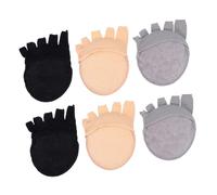 SEWOART 3 Pairs Mens Cushioned Rich Socks Grip Socks Cotton Half Palm Socks Toe Stretchers