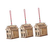 SEWOART 3 Pcs Transport Cage Wooden Cage Cricket Box Compact Portable for Children's Learning