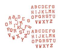 SEWOART 3 Sets Small Orange Felt Letter Patches A-z Embroidered Alphabet Applique for Clothes Repair Decorating Hats Shirts Jeans Bags Felt Material