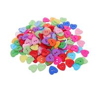 SEWOART 300pcs Heart Shaped Resin Sewing Buttons Assorted Fasteners for Clothing Replacement and DIY Crafts Compatible with Heavy Knits