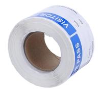 SEWOART 300pcs Visitor Pass Labels with Smudge-Resistant Writable Surface, Blue Matte Paper Visitor Identification Stickers for Office Buildings and Hotels