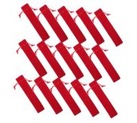 SEWOART 30pcs Double Sided Lint Drawstring Pouch Thickened Pen Holder for Easy Carrying for Back to School Office and Business Use