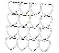 SEWOART 30pcs Heart Shape Key Rings Metal Split Keychain Rings DIY Craft Accessories Convenient Keyring for Organizing Keys and Handmade Projects