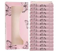 SEWOART 30pcs Paper Eyelash Storage Boxes with Clear Window False Lash Holder Cases Lightweight Portable for Salon Home Travel