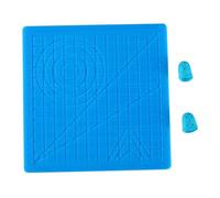 SEWOART 3D Printer Pen Silicone Drawing Pad with Finger Sleeve for Beginners Blue Heat-Resistant 3D Printing Mat Craft Accessory for DIY Creative Drawing