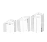 SEWOART 3pcs Acrylic Rings Display Stand with Single Slot Design, Modern Minimalist Rectangular Ring Holder for Secure Storage and Flexible Display Options, for Office and Photo Prop Use