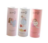 SEWOART 3Pcs Car Tissue Cylinder Box Printed Hand Tissues Lightweight Portable Holder for Travel Office Home Use Safe Skin-Friendly Paper