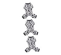 SEWOART 3pcs Cow Spot Pattern Polyester Dog Coat Warm Autumn Winter Dog Clothes Small Pet Size Xl