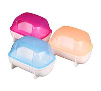 SEWOART 3pcs Hamster Bathroom Kit Plastic Bath Container Hamster Potty Chinchilla Dust Bath House Material Stylish Practical