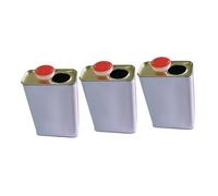 SEWOART 3pcs Metal Paint Can Lid 1L Oil Paint Storage Container Rust-Resistant Tinplate Pitch Bucket for Crafts and Painting