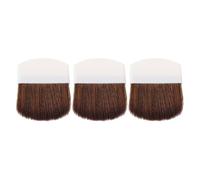 SEWOART 3pcs Mini Makeup Brush Small Half-round Blush Brush with Soft and Dense Horsehair Bristles and Plastic Handle for Daily Makeup and Parties Portable