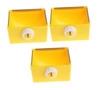 SEWOART 3pcs Rabbit Accessory Square Food Feeder Bowl Indoor Rabbit Hutch Bowl Small Animal Feeder Pet Cage Removable