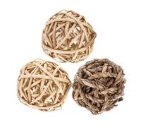 SEWOART 3pcs Seagrass Chew Balls Bunny Toys for Rabbits Guinea Pigs Gerbils Boredom Breaker Indoor Play Small Pet Toys Animal Chewing