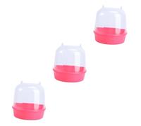 SEWOART 3pcs Small Bird Bath Shower Bird Bath for Cage Red Covered Bird Bath for Canary Parrot