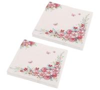 SEWOART 4 Packs Flower Pattern Paper Napkins 20 Sheets Each, Decorative Floral Tissue for Party Supplies, Dining Table Napkin for Weddings, Birthdays, and Tea Parties