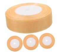 SEWOART 4 Rolls Sheer Yarn Ribbon Light Gold Yards Soft Transparent Floral Arrangements Wreaths Wrapping Ribbon for Wedding Party Celebration Decorative Bow Making