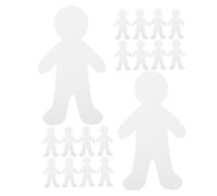SEWOART 40pcs White Paper Blank People Cutouts for Crafts Classroom Art Supplies DIY Painting Dolls for Preschool Creative Projects and Home Decoration