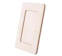 SEWOART 4pcs 6 Inch Unfinished Wooden Picture Frames Blank Surface for DIY Painting Craft, Synthetic Material Photo Frames for Decoration and Hand-Eye Coordination Exercises
