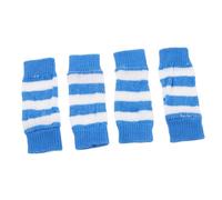 SEWOART 4pcs Adjustable Pet Dog Leg Warmers for Front and Rear Legs Knitted Elbow Sleeve Socks for Healing and Protection Soft Breathable Blue Paw Wraps for Puppies and Adult Dogs