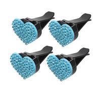 SEWOART 4pcs Bling Heart Air Vent Clips Stylish Crystal Rhinestone Car Scents Diffuser Clips for Women Easy Installation Lake Blue Vehicle Accessories for Fresh Air