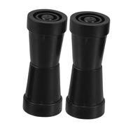 SEWOART 4pcs Cane Tips: Non Slip Plastic Replacement Tips for Walking Sticks Canes and Crutches Black Easy to Install Enhance Stability for Seniors