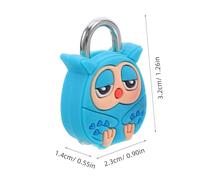SEWOART 4pcs Cute Cartoon Mini Metal Padlocks with Keys Tiny Decorative Security Locks for Suitcase Cabinet Backpack Jewelry Box Diary Playful Owl Design for Room Decor and Travel Safety