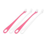 SEWOART 4pcs Dog Toothbrush Set Pet Oral Brush Tool Small Dog Cat's Teeth Cleaning Portable Pet Care Kit
