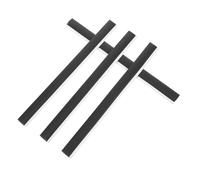 SEWOART 4pcs Dustpan Rubber Lip Replacement Strips Black Edge Refills for Efficient Cleaning Tight Seal and Improved Grip Quiet Operation Replacement Parts