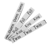 SEWOART 4pcs Elastic Storage Bands Bed Sheet Bind Band with Stylish Printed English Letters White Polyester Resistant to Deformation Minimalist Fashionable Organizer for Pillowcases