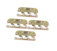 SEWOART 4pcs Extended Bed Frame Brackets No Mortise Surface Mounted Bed Rail Connector Plates for Wooden Headboard Footboard Rails with Smooth Finish and High Stability