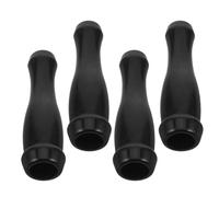 SEWOART 4pcs Fireplace Door Handles Replacement - Heavy Duty Black Stove Handles for Boiler, Coal Pellet Stove Accessories - Anti-Scald Knobs for Home Fireplace Screen Door